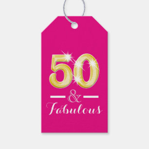 Etiquetas Para Regalos Quincuagésima fiesta de cumpleaños fabulosa