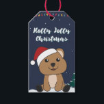 Etiquetas Para Regalos Quokka Christmas Snow Winter Animals Quokkas Gift<br><div class="desc">The Quokka for Christmas as a greeting card. Funny animals with gifts and snow for the holidays. Also funny for christmas in July. Quokkas are cute animals and perfect for Christmas.</div>