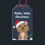 Etiquetas Para Regalos Quokka Christmas Snow Winter Animals Quokkas Gift<br><div class="desc">The Quokka for Christmas as a greeting card. Funny animals with gifts and snow for the holidays. Also funny for christmas in July. Quokkas are cute animals and perfect for Christmas.</div>