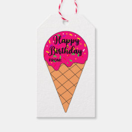Etiquetas Para Regalos Rainbow Sprinkles Ice Cream Cone Kids Cumpleaños