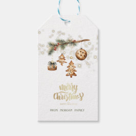 Etiquetas Para Regalos Rama de árbol, Adornos, Estrellas