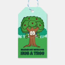 Etiquetas Para Regalos Rama fuera con amor abrazando un árbol