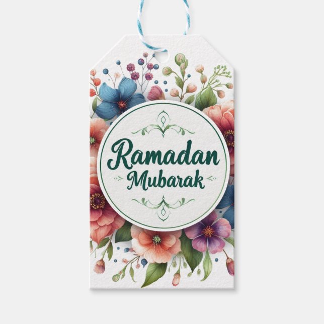Etiquetas Para Regalos Ramadan Mubarak (Anverso)