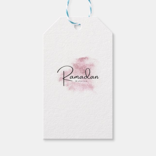 Etiquetas Para Regalos Ramadan Mubarak karem (Anverso)