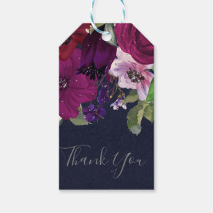 Etiquetas Para Regalos Ramo Floral Bold Berry Fuchsia Favor Chic