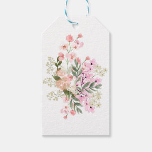 Etiquetas Para Regalos Ramo floral rosa