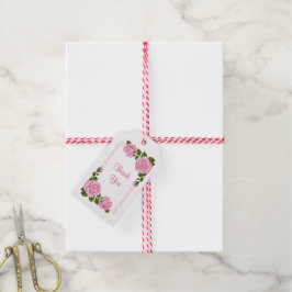 Etiquetas Para Regalos Ramos de Esquina Rosados Bonitos Cumpleaños 18