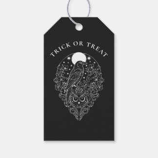 Etiquetas Para Regalos Raven Celestial Halloween Truco o Trato