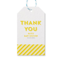 Rayas Amarillas Modernas Gracias Baby Shower