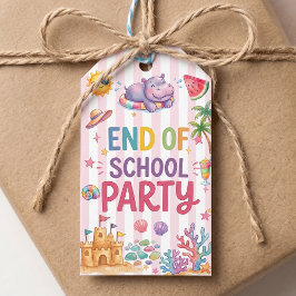 Etiquetas Para Regalos Rayas de fiesta de fin de curso