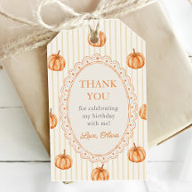Rayas de Otoño Calabacita Baby Shower
