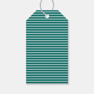 Etiquetas Para Regalos Rayas festivas refinadas | Invierno Verde azulado 