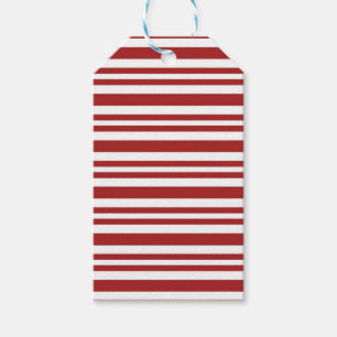 Etiquetas Para Regalos Rayas rojas y blancas