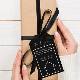Etiquetas Para Regalos Realtor del Personalizado blanco negro de la Casa