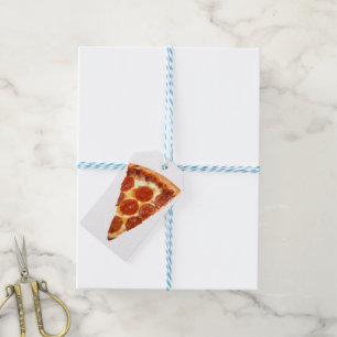 Etiquetas Para Regalos rebanada de pizza de pepperoni clásica de Slippery