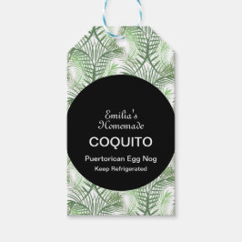 Etiquetas Para Regalos Receta de Coquito Bebida Coco Nogal de Huevo de Pa