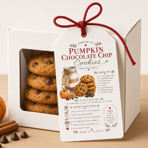 Etiquetas Para Regalos Receta de Galletas con Pepitas de Chocolate y Cala