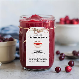 Etiquetas Para Regalos Receta de Salsa de Arándanos Casera Día de Acción