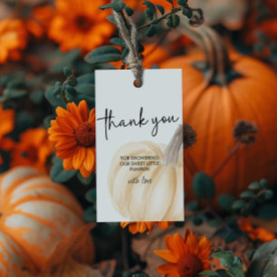 Etiquetas Para Regalos Rectángulo de calabaza pequeña de Baby Shower de o