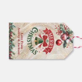 Etiquetas Para Regalos Red and Green Holly Holiday Gift Tag