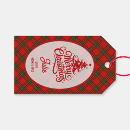 Etiquetas Para Regalos Red and Green Plaid Christmas