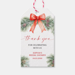 Etiquetas Para Regalos Red Bow Christmas Shower Favor Gift Tag