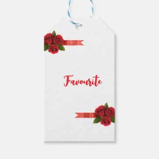 Etiquetas Para Regalos Red Flowers Favorite