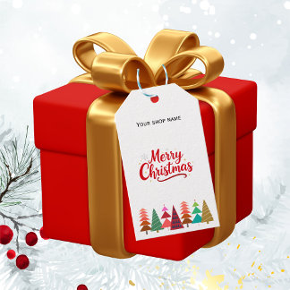 Etiquetas Para Regalos Red Merry navideñas tu negocio de logotipos