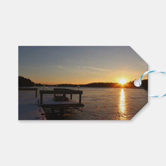 Etiquetas Para Regalos Reflexión congelada (Frente (Horizontal))