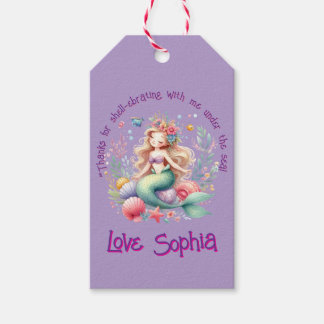 Etiquetas Para Regalos Regalo de agradecimiento de foto de sirena mágica