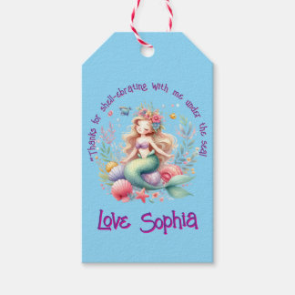 Etiquetas Para Regalos Regalo de agradecimiento de foto de sirena mágica