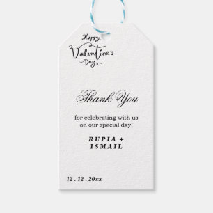 Etiquetas Para Regalos Regalo de agradecimiento elegante blanco