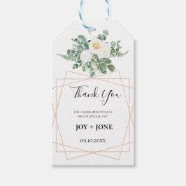 Etiquetas Para Regalos Regalo de Favor de Gracias Elegante Blanco