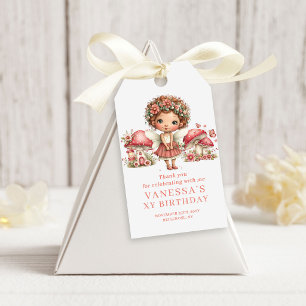 Etiquetas Para Regalos Regalo de Favor Floral Rosado Cumpleaños 4 de Hada
