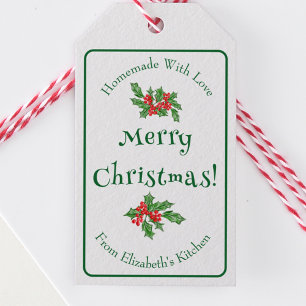 Etiquetas Para Regalos Regalo de Horneado Navideño Blanco Editable Feliz