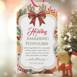 Etiquetas Para Regalos Regalo de Mezcla de Potpourri para Navidad en la E