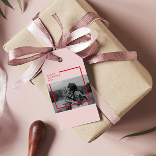 Etiquetas Para Regalos Regalo del Día de la Madre con fotos rosas y rojas