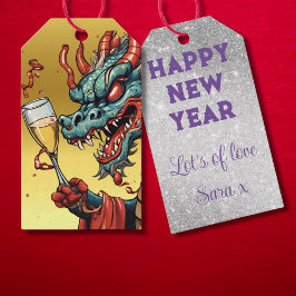 Etiquetas Para Regalos Regalos de Año Nuevo Chino del Dragón 2024