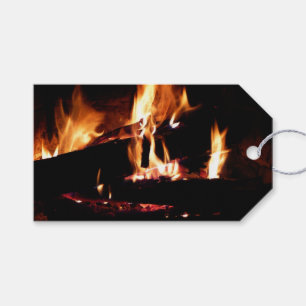 Etiquetas Para Regalos Registros en la fotografía de fuego cálido de la c
