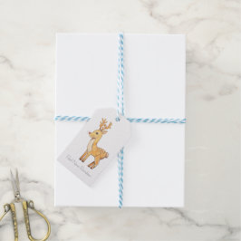 Etiquetas Para Regalos Reno de Nariz Roja