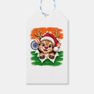 Etiquetas Para Regalos Reno de Navidad indio