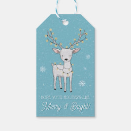 Etiquetas Para Regalos Renos Personalizados Navidades Alegres y Brillante