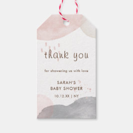 Etiquetas Para Regalos Resumen de color de agua minimalista de Boho Baby