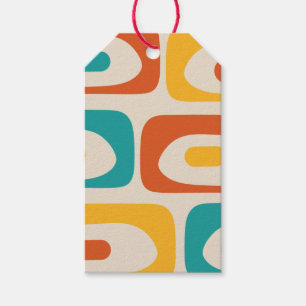 Etiquetas Para Regalos Resumen de Piquet Moderno de Mid Century Minimalis