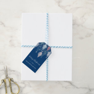 Etiquetas Para Regalos Resumen del patrón de árboles de Navidad