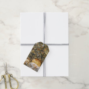 Etiquetas Para Regalos Resumen natural de guijarros rojos marrones y gris