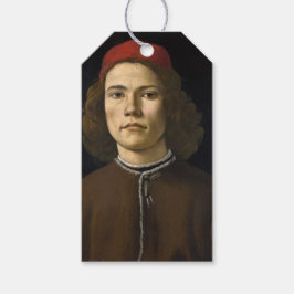 Etiquetas Para Regalos Retrato de un joven (por Sandro Botticelli)