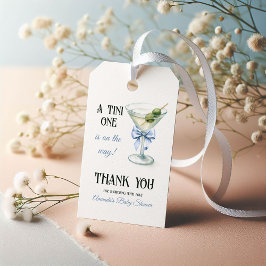 Etiquetas Para Regalos Retro A Tini Un Martini Lazo Azul Niño Baby Shower