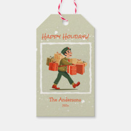 Etiquetas Para Regalos Retro Cartoon Postman Holiday
