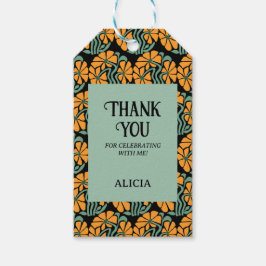 Etiquetas Para Regalos Retro Funky Groovy Daisy Flower Birday Gracias